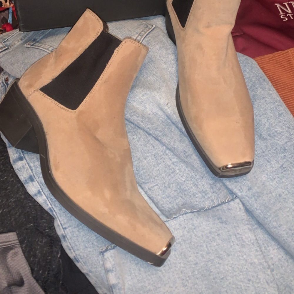 Asos tan heeled boots